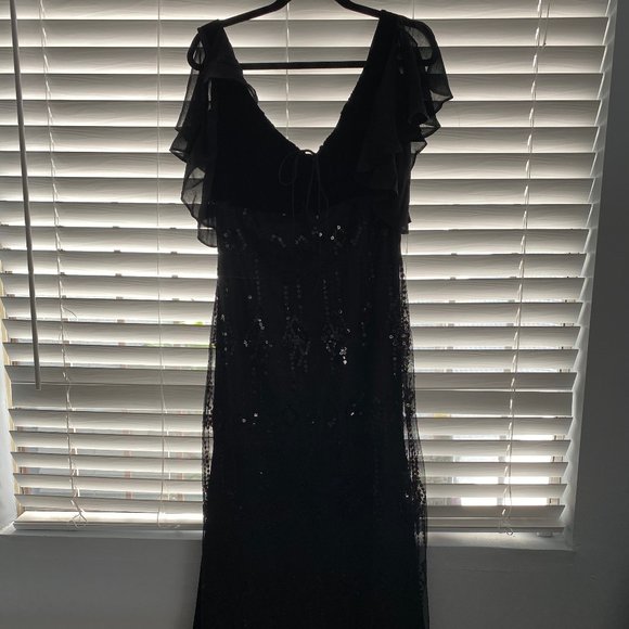Vintage Sequin Formal Evening Gown - Picture 1 of 6
